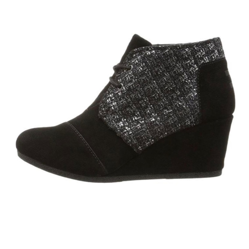 TOM Desert Shimmer Suede Wedges size 7 NWOT